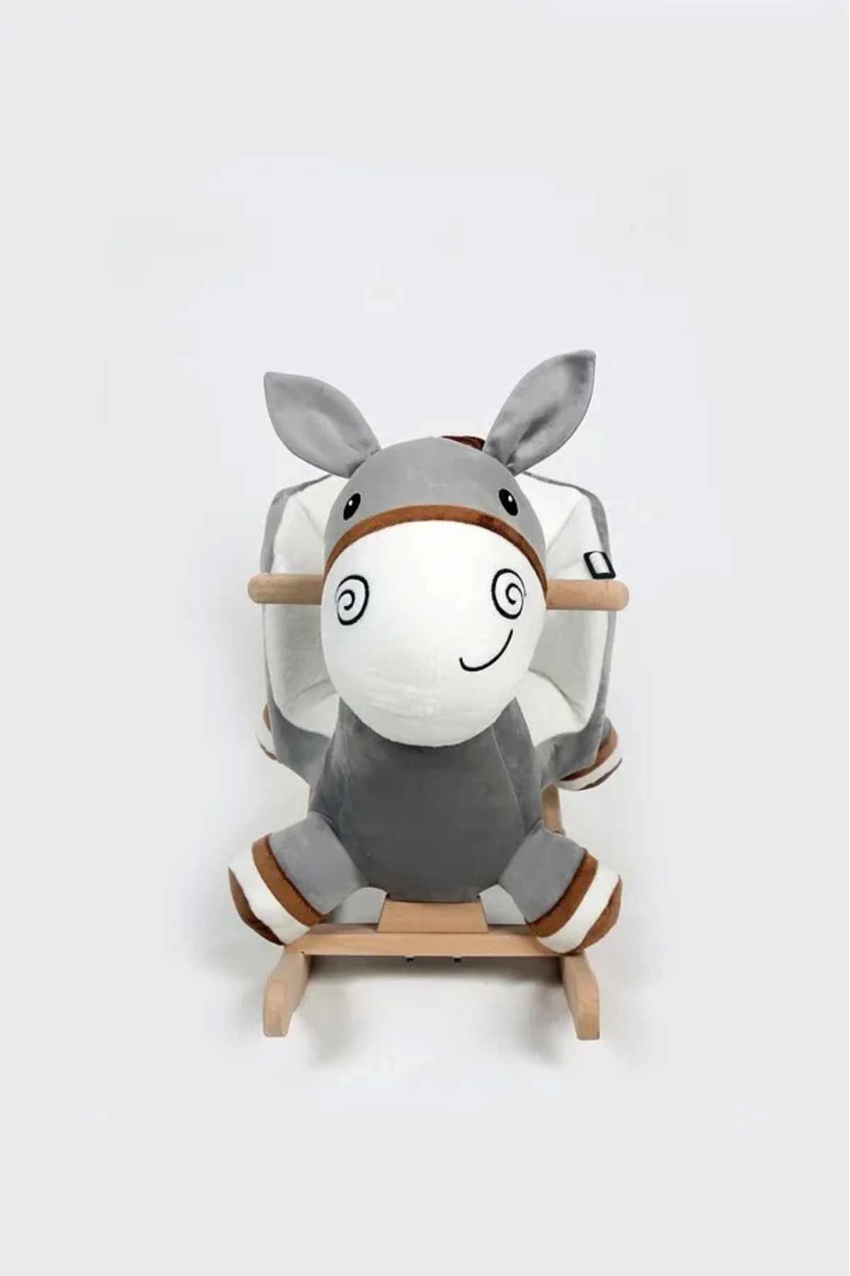 BabyGo Ahşap Ayaklı Peluş Sallanan Eşek